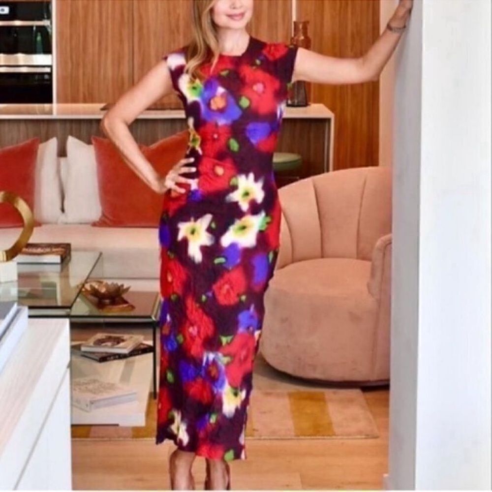 Zara Floral Print Midi Dress(Size XSmall)